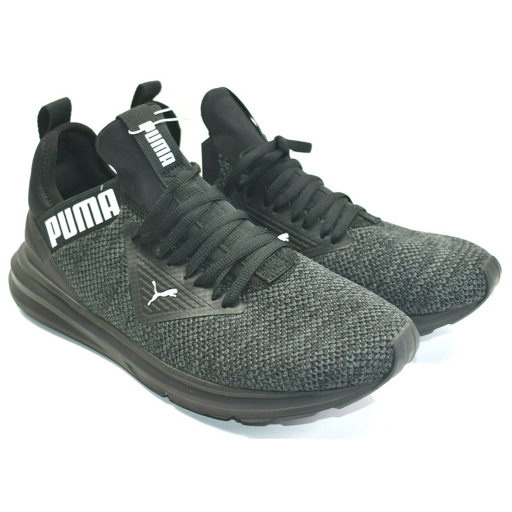 Puma Enzo Beta Knit Mens Black Running Shoes Sneakers Size 9 New Training Gym
